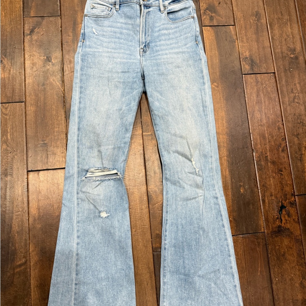 Light Blue Distressed Women Jeans